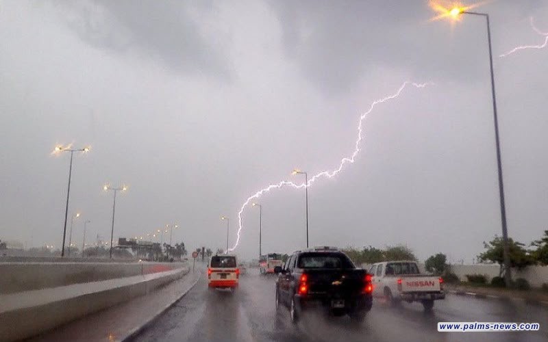 أمطار رعدية شمالاً وانخفاض ملموس بدرجات الحرارة في عموم البلاد