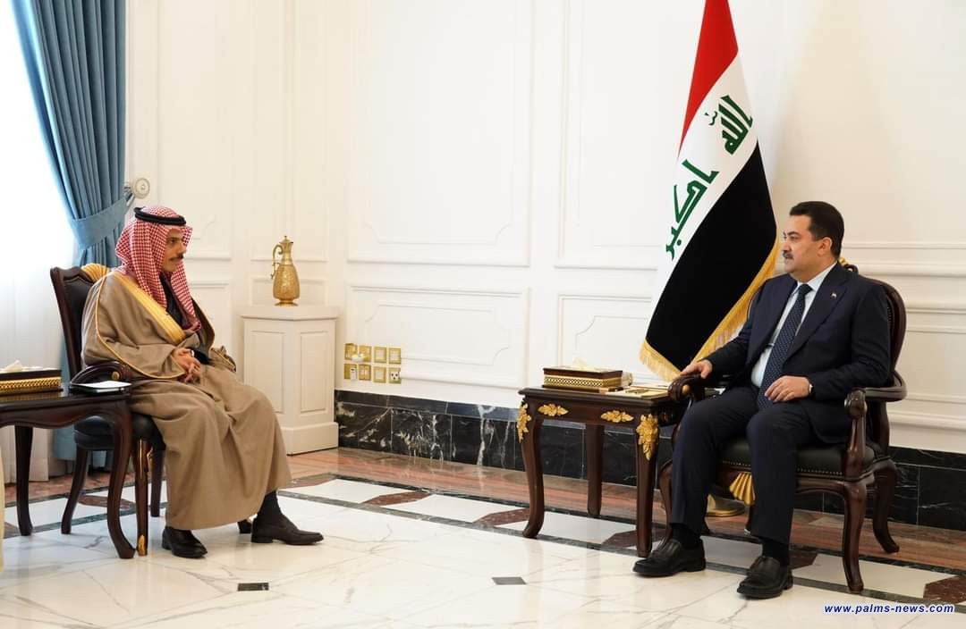السوداني يستقبل فيصل بن فرحان في بغداد