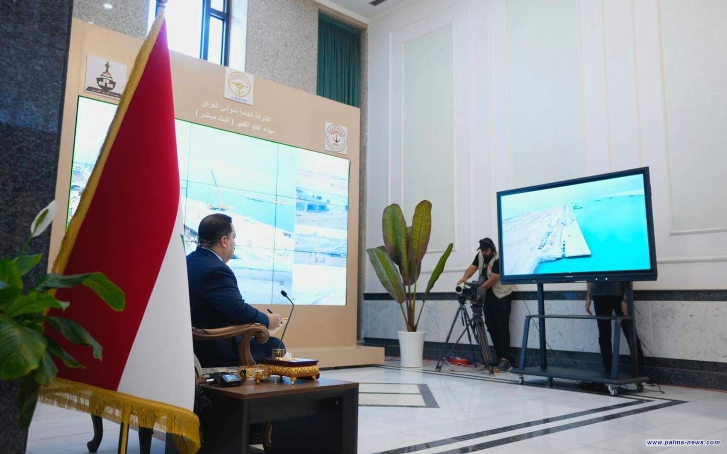 السوداني يوجه بوجوب الالتزام بالجداول الزمنية للتنفيذ في ميناء الفاو الكبير