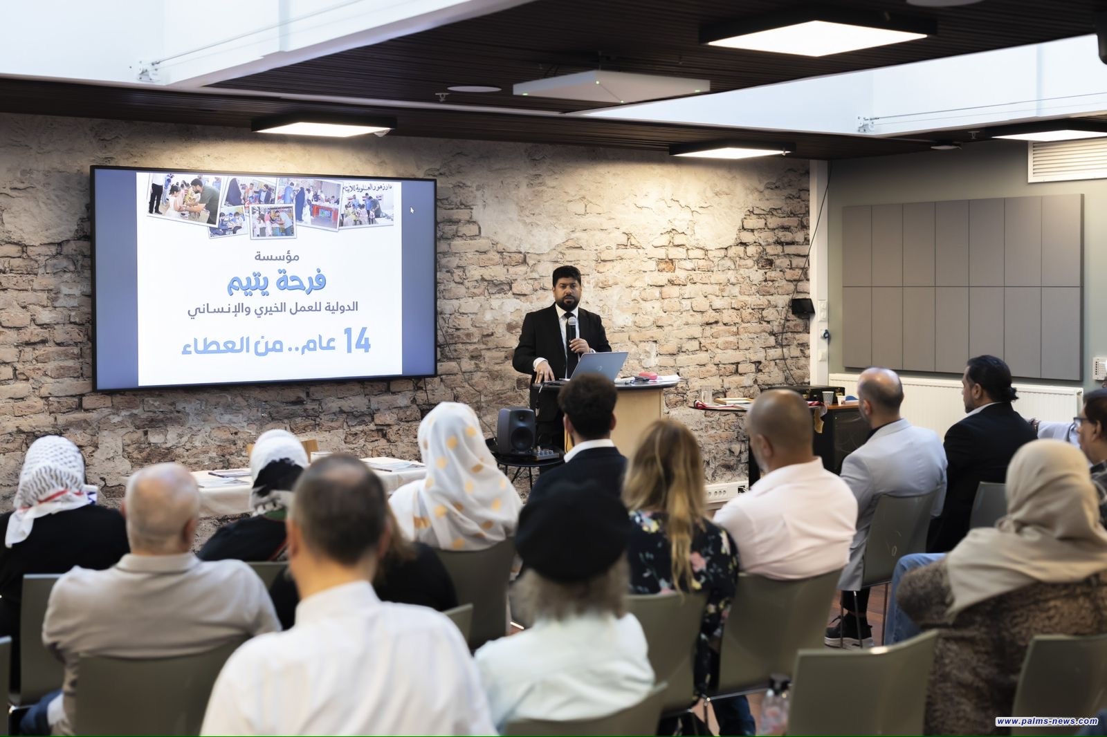 مؤسسة" فرحة يتيم" الدولية تحتفي بهشام الذهبي في النرويج