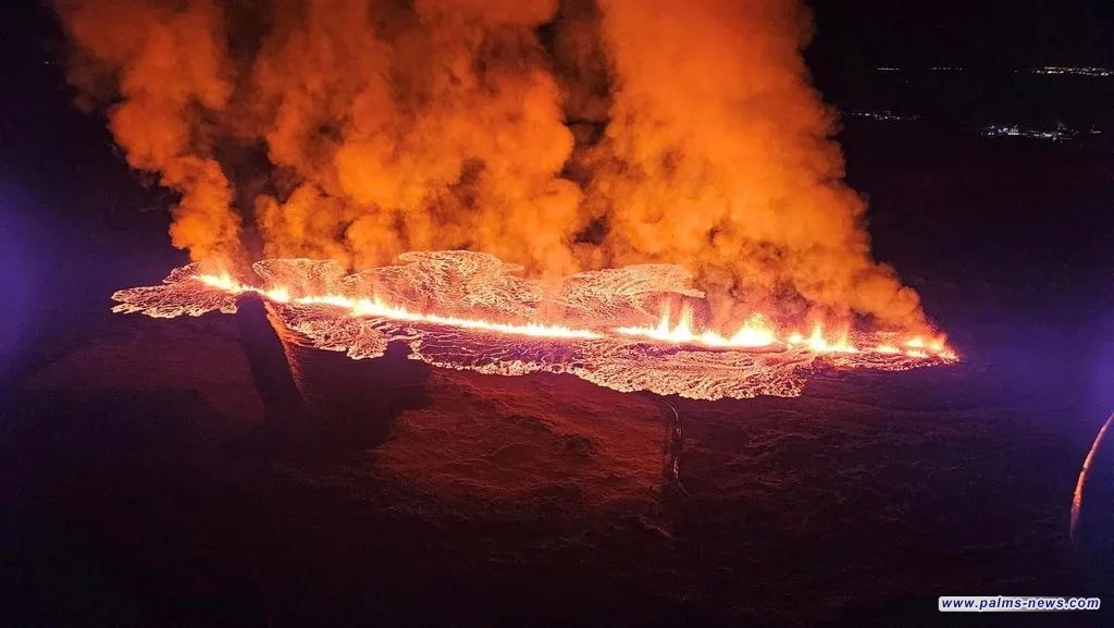 ثوران بركاني في أيسلندا يحرق المنازل