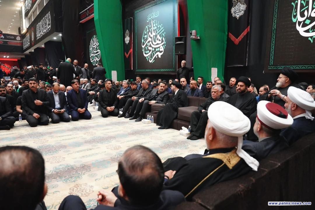 السوداني يشارك في مجلس عزاء حسيني أقامه الحكيم بمناسبة حلول شهر محرم.