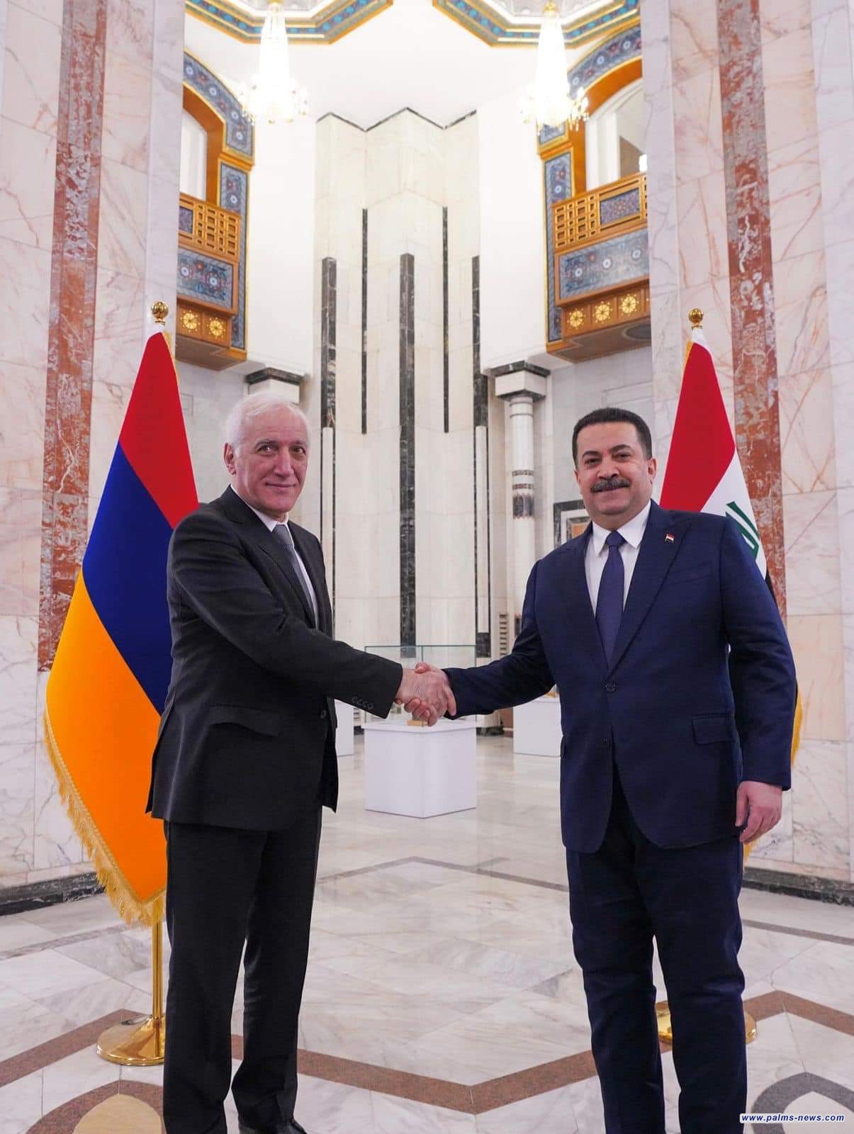 السوداني يدعو  لتأسيس منتدى مشترك لرجال الأعمال بين العراق وأرمينيا