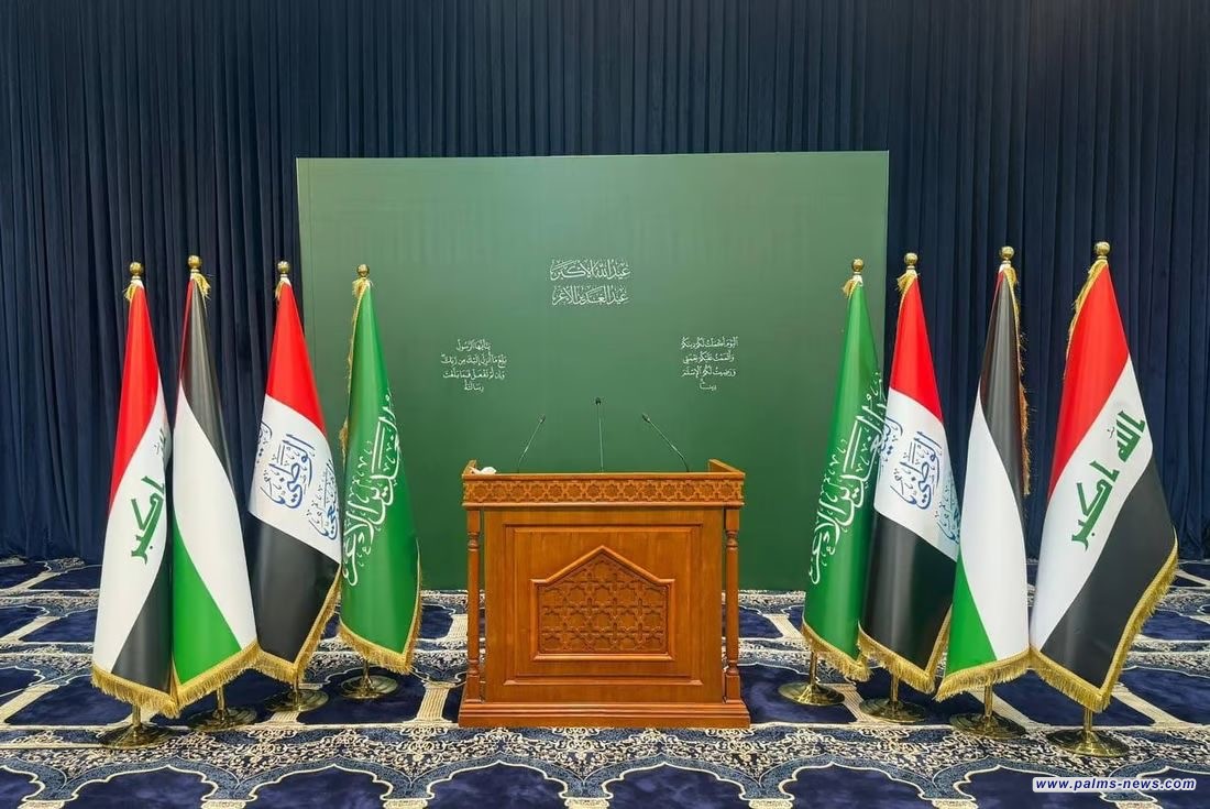 وزير القائد ينشر منصة الصدر الخاصة بمناسبة عيد الغدير موشحة بعلمي العراق والغدير