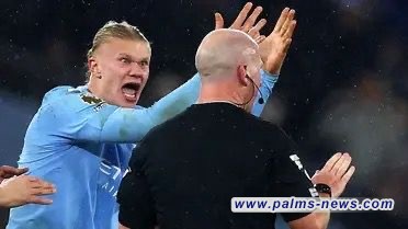 هالاند يواجه عقوبات تأديبية بعد انتقاده التحكيم على وسائل التواصل الاجتماعي