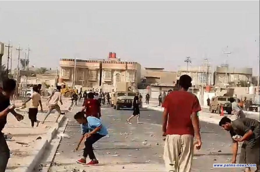 بسبب إزالة التجاوزات.. اشتباك الأهالي مع القوات الأمنية في البصرة