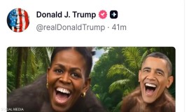 موجة غضب بعد فيديو نشره ترامب يصور أوباما وزوجته "قردين"
