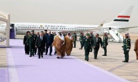 الرئيس العراقي عبد اللطيف جمال رشيد، يصل إلى الرياض للمشاركة في أعمال القمتين العربية والإسلامية.